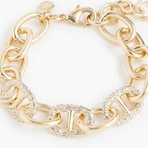 J. Crew Crystal chainlink bracelet, NWT